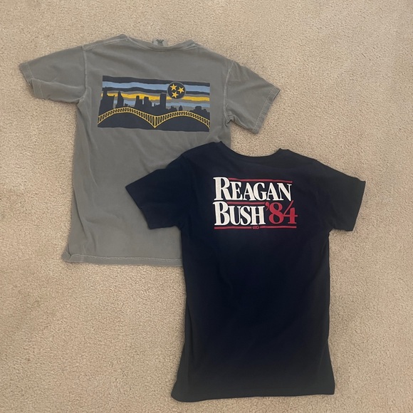 Men’s Tshirts. Memphis skyline and Reagan Bush. Both for $20. Paid $35 each. - Picture 2 of 2
